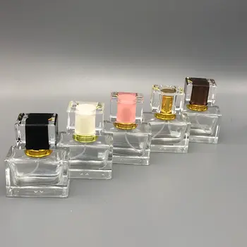 30ml de Espessura Inferior Clara de Viagem Atomizador Pulverizador de Perfume em Vidro de uma Garrafa Vazia de Acrílico Tampa para Recipiente Cosméticos