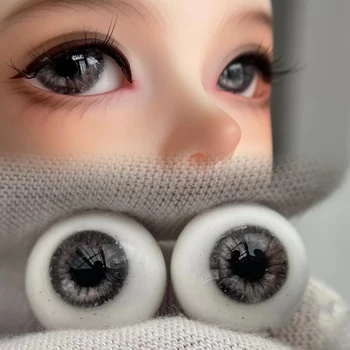 Olhos cinzentos de Resina BJD Boneca Acessórios globo Ocular Para 1/3 BJD SD Boneca OB11 DIY feito a mão globo Ocular 16mm/18mm