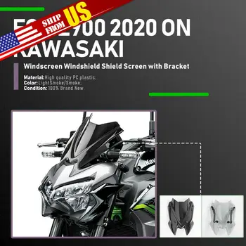 Moto Moto pára-brisas, pára-Brisas Deflector de Vento com Suporte de Montagem para a Kawasaki Z900 2020-2023 21 Z 900 Acessórios