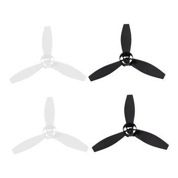 4 Hélices Adereços, Peças De Substituição De Lâminas Para O Papagaio Bebop 2 Drone Preto Branco