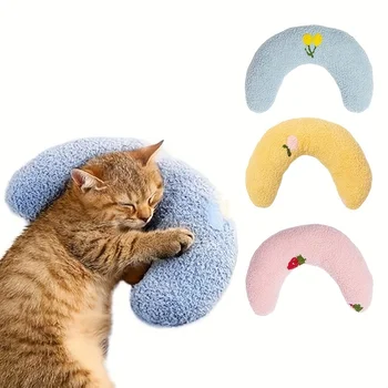 Animal de estimação Travesseiro para Dormir, Gato Travesseiro para o Interior Gatos, animais de Estimação Travesseiro de Pescoço do Gato Travesseiro para Gatos Cama de Esteira Travesseiro de Pescoço