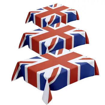 Jack de união Toalha de mesa Reino Unido Talheres Reutilizáveis Britânico Toalhas de mesa Para o Jubileu da Rainha da Festa Enfeites de Mesa