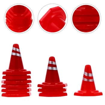 Cones De Tráfego Rodoviário Mini Cone Roadblock Signstoy Sinal De Segurança Na Construção Crianças Em Miniatura Parkingtoys Simulação Trainingorange