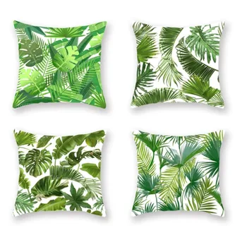 Plantas tropicais de Folhas de Travesseiros Tampa Decorativa Moderna, Simples Sofá-Cama, Casa de natureza almofadas personalizadas de presente 2023 F0448