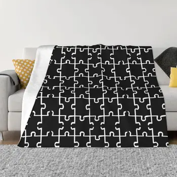 Quebra-cabeça Geométrico Cobertor de Lã Inverno Portátil Super Aquecido Jogar Cobertores para Casal de Escritório, roupa de marca Lança