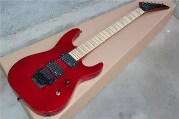Vermelho Guitarra Elétrica de Corpo com o braço em Maple,Preto de Hardware,Fornecer serviços personalizados