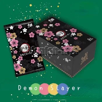 25/50Pcs Anime Demon Slayer Cartões Tanjirou Nezuko TCG SSR Rara de Negociação de Coleta de Herói de Batalha de cartas Carte para Crianças de Presente Brinquedos