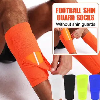 1Pair de Futebol Shin Guard Com Bolso de Futebol do pé de Apoio, Protetor de Compressão Panturrilha Manga Meias Esportes Esportes de Proteção