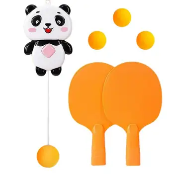 Ping-Pong Treinador Dos Desenhos Animados Do Panda Adjusatble De Ténis De Mesa Exercitante Interação Entre Pais E Filhos Brinquedos Auto De Treinamento De Exercício Ferramenta Não