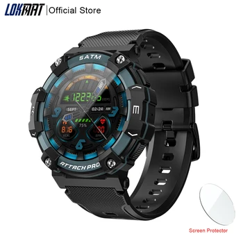 LOKMAT 2 de ATAQUE PRO Esporte Smart Watch Rodada Completa da Tela de Toque Bluetooth Chamadas de Fitness Tracker Smartwatches Monitor de frequência Cardíaca