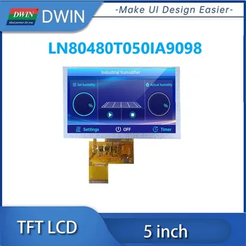 DWIN 5 Polegadas com 800x480 900 Brilhante 40PIN RGB 24bits Painel de Toque Resistive TFT LCD Módulo de LCD de Tela