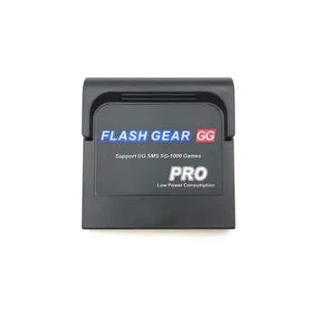 Flash Gear Pro Economia de Energia Flash Carrinho de Jogo Cartucho Placa do PWB para a Sega Game Gear GG Shell do Sistema, Preto