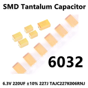 (2pcs) Original 6032 (Tipo C) 6.3 V 220UF ±10% 227J TAJC227K006RNJ capacitor de tântalo de SMD