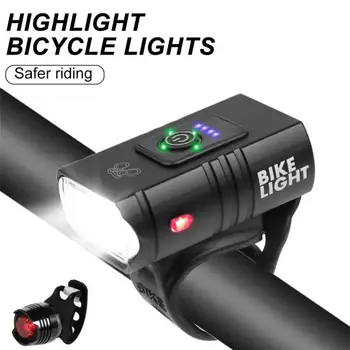 DIODO emissor de Luz de Bicicleta 1000LM USB Recarregável do Poder Apresentar Mountain Bike de Estrada de Frente Lâmpada de Lanterna de Bicicleta Farol Acessórios