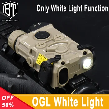 WADSN Tático Militar OGL Apenas de Luz de LED Branco em Plástico Nylon Ajuste 20mm Picatinny Rail Caça AR15 Rifle Arma Arma Acessório