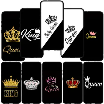 A coroa do Rei a Rainha de ouro Telefone de Tampa de Carcaça para Xiaomi Poco X3 NFC GT X4 M2 M3 M4 Pro M5 10T 11T 11 12 C40 F3 A3 A2 Soft Case