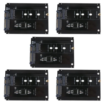 5X Preto Caso CY B+M Socket 2, M. 2 NGFF (SATA) SSD De 2.5 SATA Adaptador Para 2230/2242/2260/2280Mm M2 SSD