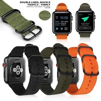 Nylon Banda Para Apple Relógio Ultra 49mm 45mm 44mm 42mm Watchbands para iWatch Série 9 8 7 5 Se 6 5 4 3 2 Movimento de Substituição da Correia