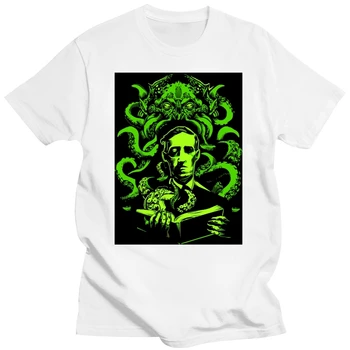 H P Cthulhu de Lovecraft Personalizadas, Camisas, Tops História de Horror de Impressão Engraçado Camiseta para os Homens Dia de ação de Graças Tops, Camisas de Gola