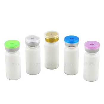 300 x 10ml pequena branca vazia frascos de vidro com tampa flip-off & Butil silicone vermelho rolha de injeção de medicina garrafas de contentores