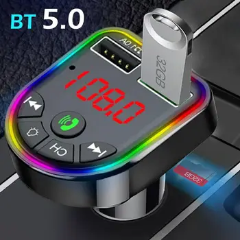 Carro de Bluetooth Transmissor FM Com Mãos-livres Dropshipping de Carro Rádio E Carregamento de Caminhão Leitor USB Rápido de mãos-livres Au U0U8