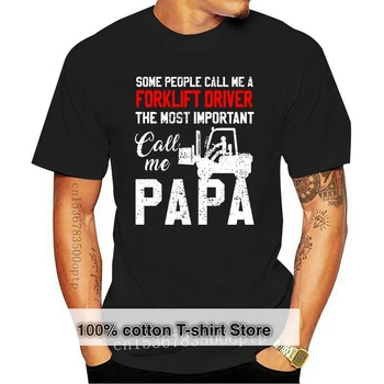 Pai Dia dos Pais Empilhadeira T-Shirt 100% Algodão Roupa Gráfico S-3xl Verão Cômico de Malha Natural Camisa