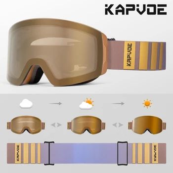 Photochromic de Neve Óculos de Snowboard para Homens Magnético Óculos de Esqui Definir Anti-Nevoeiro a Proteção UV400 Mulheres de Esqui Óculos Óculos de Esqui