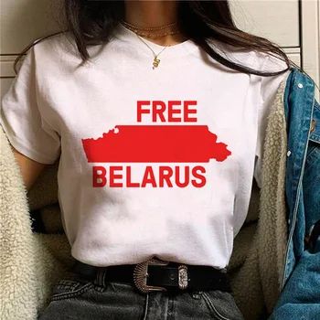Bielorrússia Tee mulheres anime engraçado t-shirt menina y2k roupas