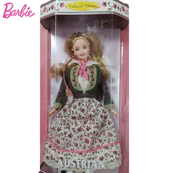 Original Boneca Barbie do Mundo Austríaco 1999 Pastoral Casaco Flor Saia Vintage Meninas, Brinquedos para as Crianças 1/6 Edição de Colecionador
