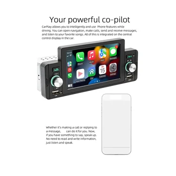 5 Polegadas, auto-Rádio 1 Din CarPlay Android Auto Multimédia Player Bluetooth Receptor FM para a Toyota, Honda, Nissan