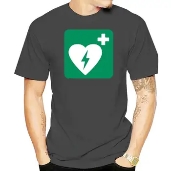 Desfibrilador cardíaco T-Shirt T-Shirt Grátis Adesivo