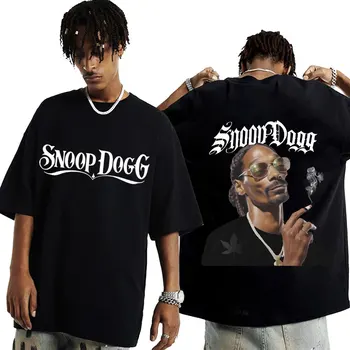 Vintage Snoop Dogg Gráfico Camiseta Unisex Softstyle Casual Manga Curta T-Shirt de Verão, Moda masculina Gothi T-Shirts Streetwear