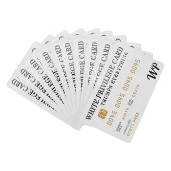 10 PCS Branco Privilégio Cartão Supera Tudo o Crédito de jogos de Cartão, Carteira de Inserir o Cartão Romântico Negócio de cartões de Presentes