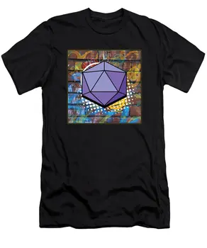 Abstrato moderno Arte Geométrica Icosaedro 3d Isométrico Forma Formulários T-Shirt