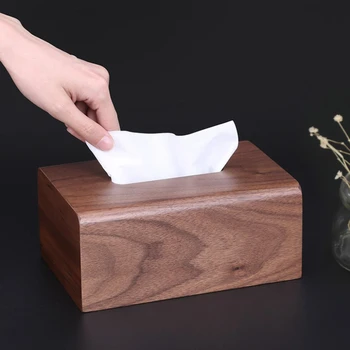 Chinês nogueira caixa de tecido de uma mesa de madeira da gaveta do caixa domésticos mesa de café de papel da gaveta do caixa de trabalho a caixa de armazenamento