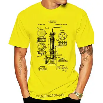 Mens Roupas Álcool Ainda Licor Distiller Patente T-Shirt 100% Algodão, Nova Moda Engraçado Homens Quentes Da Venda De Tops Cool T-Shirts
