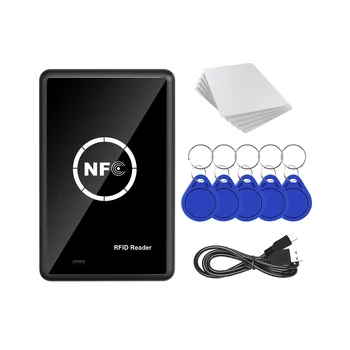 RFID, NFC Copiadora Duplicadora De 13,56 KHz Key Fob NFC, Leitor de Cartão Inteligente Escritor De 13,56 MHz Encriptado Programador USB UID T5577