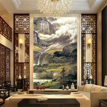 beibehang 3d chinês janela de cachoeira TV pano de fundo papel de parede sala quarto murais papel de parede papel de parede behang