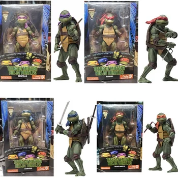 Teenage Mutant Ninja Turtles Edição Limitada de 7 Polegadas de Ação figura Figura Ornamento De 1990, Versão cinematográfica para Crianças, Presente de natal do Brinquedo