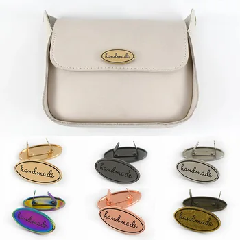 5pcs Liga de Zinco Artesanal Carta de Metal Rótulo Para Sacos de Vestuário Sapatos de Fivelas Decorativas DIY Artesanato em Costura Rótulo de Marcas de Acessórios