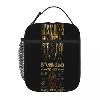 O Guns N Roses Membro 35º Aniversário De 1985 Totalizador do Almoço Piquenique Saco Térmico Lancheira Saco de Almoço Isolados