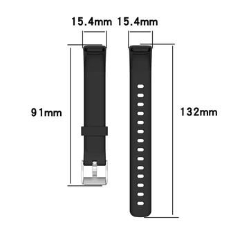 Relógio de Silicone Pulseira Pulseira de Prata Com Aço Inoxidável Fivela de Peças de Reposição para o Fitbit Luxe