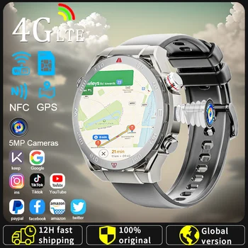 4G SmartWatch GPS Wifi Cartão SIM NFC, Câmera de 5MP Robusto frequência Cardíaca Google Play Download do APLICATIVO Smart Watch para HUAWEI Assistir Ultimate