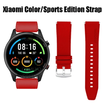 NOVO Para Xiaomi Cor pulseira de Couro smartband banda de esportes correia smartwatch Cor de edição de esportes pulseira bracelete