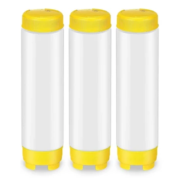 9X 16Oz Invertido Plástico de Garrafas Squeeze, Reutilizável Ponta Grande Válvula de Distribuidor de Tempero Garrafa