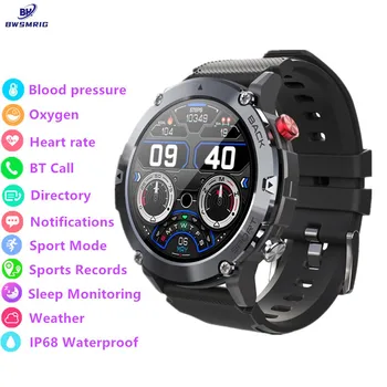 Homens novos para Smart Watch Chamada Bluetooth IP68 Waterproof a pressão Arterial frequência Cardíaca de Suspensão de Monitoramento de Desporto ao ar livre Smartwatch Homens