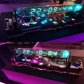 EleksMaker IPS PR1 PR2 RGB Nixie IV18 Cyberpunk Tubo Fluorescente Relógio com wi-Fi e Bluetooth Função para a área de Trabalho de Decoração