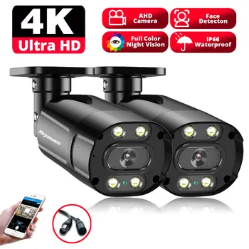 Analógico AHD Câmera de Vigilância de Vídeo de 4K de 8MP H. 265 Impermeável do CCTV do Smart Camera DVR Colorida Visão Noturna Bala Câmeras de Segurança