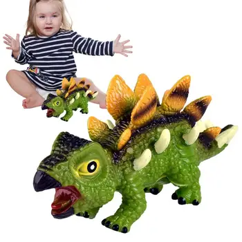 Stegosaurus Brinquedo Squeaky Dinossauro Acessórios De Mesa Simulado Cognitivo De Crianças Enfeites Criativos Brinquedos Para Dinossauro Amante