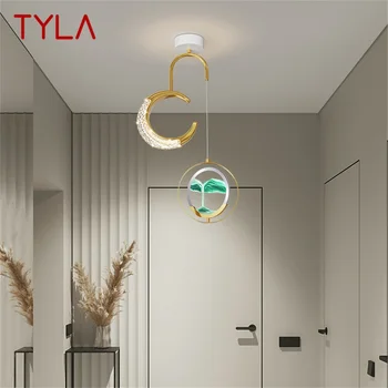 TYLA Contemporânea Pingente de Ouro Luzes LED Criativo Ampulheta Hanging Lamp para a Home do Corredor de Decoração, Luminárias